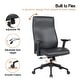 preview thumbnail 6 of 10, Maxwell High-Back Leather Adjustable Executive Office Chair - Ergonomic Swivel Desk with Stainless Steel Lift 350 lb. Limit