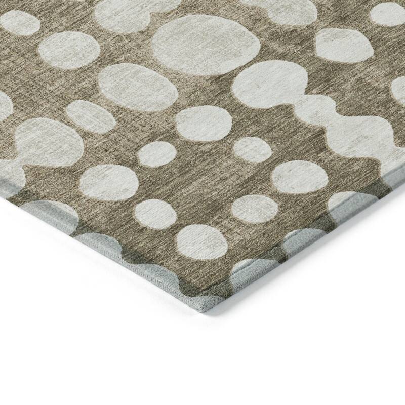 HomeRoots Abstract Transitional Rectangle Outdoor Rug