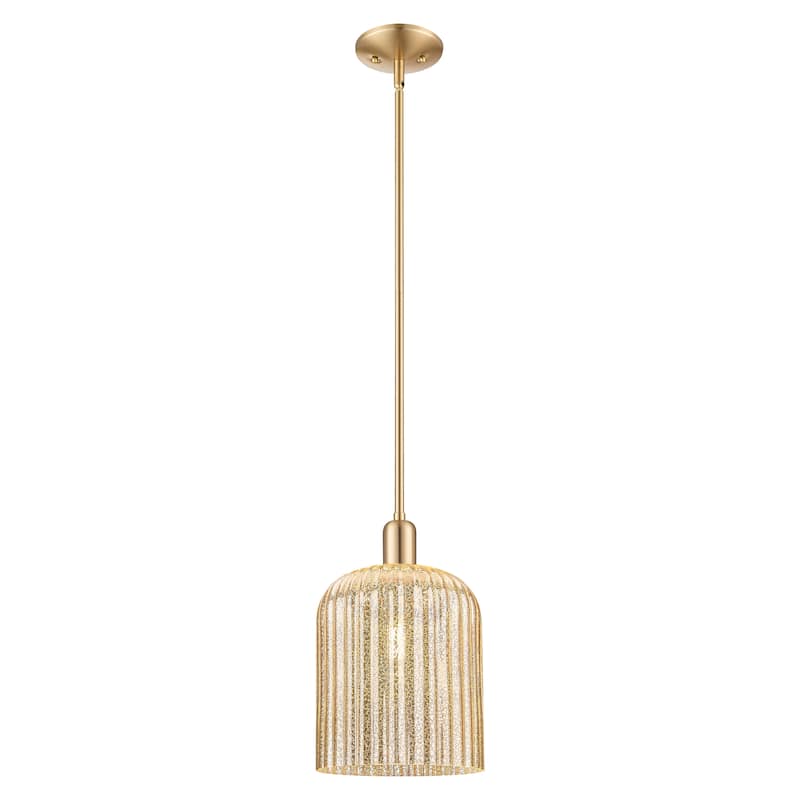 Innovations Lighting Endless Possibilities Arcadia - Bridal Veil - 1 Light 8" Stem Hung Mini Pendant - Mercury/Champagne Bronze