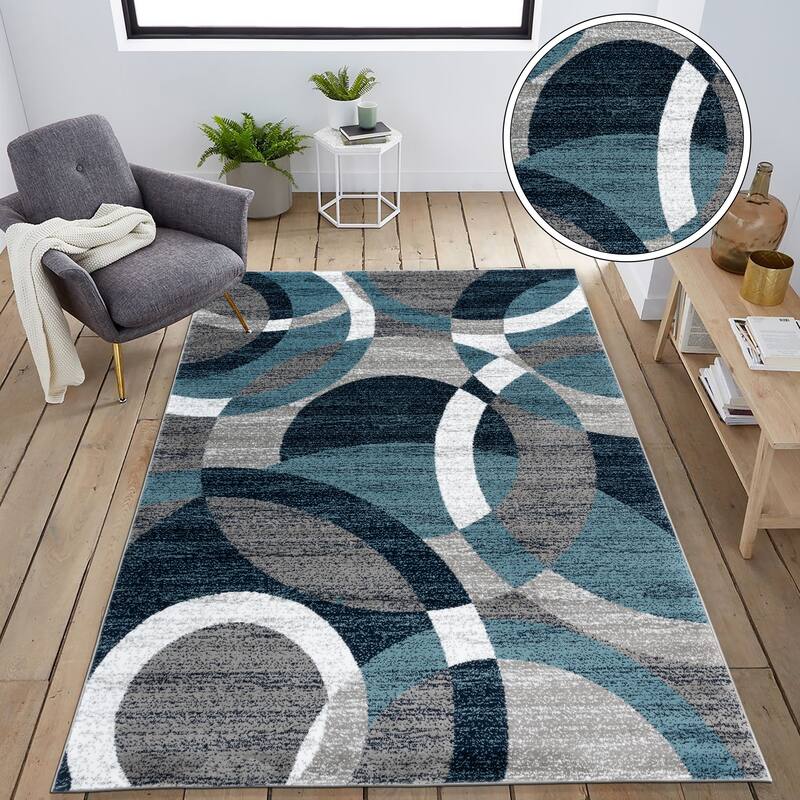 World Rug Gallery Geometric Circles Area Rug