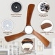 preview thumbnail 73 of 121, Sofucor 42“/48"/ 52"/60"Noiseless Walnut Wood Ceiling Fan with Remote Control, Integrated Light Optional