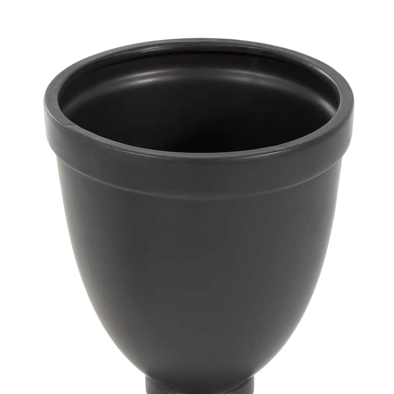 Black or White Ceramic Fluted Urn Shaped Decorative Jars with Lid