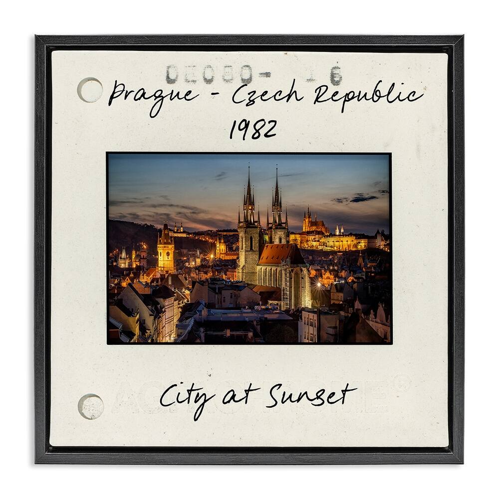 Stupell Prague Travel Cityscape Framed Floater Canvas Wall Art Design By Danita Delimont