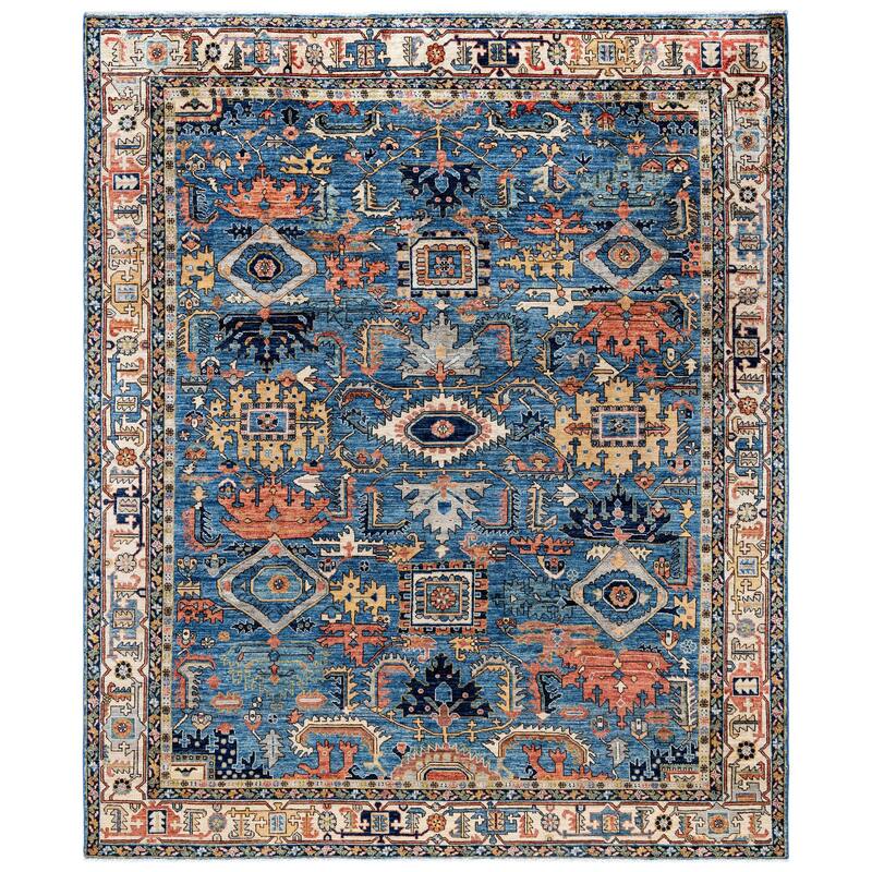 Serapi One-of-a-Kind Hand-Knotted Area Rug - Blue - 8' 1" x 9' 9"