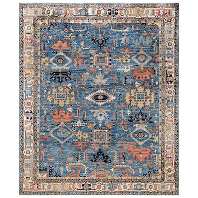 Serapi One-of-a-Kind Hand-Knotted Area Rug - Blue - 8' 1" x 9' 9"