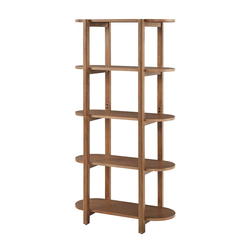Bower Home 60" Modern Wood Bookcase - 32 W x 15 D x 60 H"