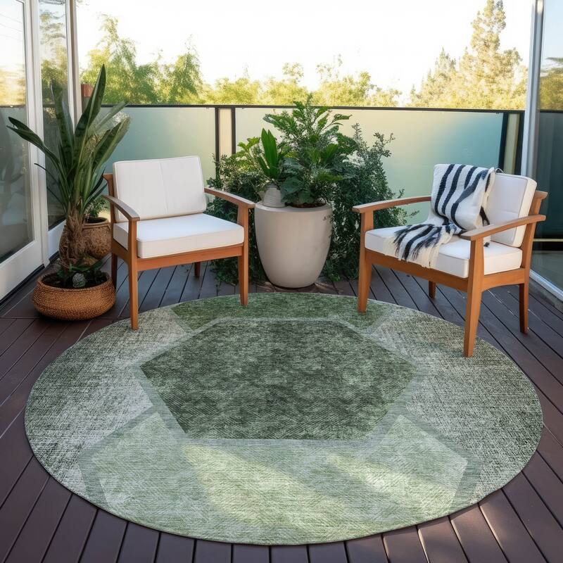 Machine Washable Indoor/ Outdoor Chantille Modern Boho Rug