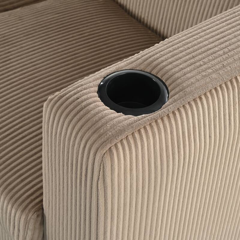 Light Coffee 3 Seater Solid Wood Sofa 80"x31"x26"