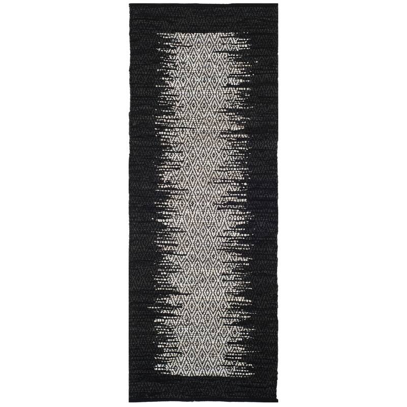 SAFAVIEH Handmade Vintage Boho Leather Mellissa Modern Stripe Leather