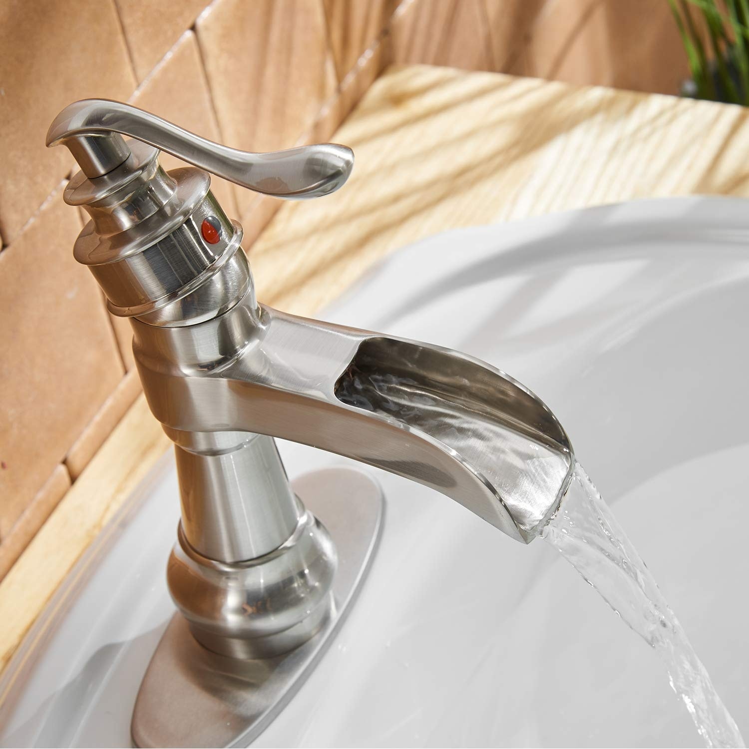 Vibrantbath Waterfall Bathroom Sink Faucets Deck Mount Lavatory On Sale Overstock 29039771