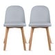 preview thumbnail 32 of 136, Modern Plastic and Wood Dining Chairs (Set of 2) Cushion Grey