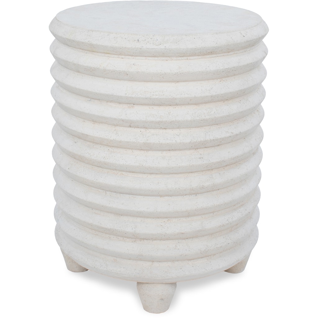 Swirling Side Table - 19" - Natural White