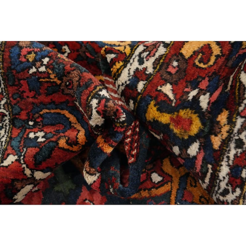 Hand Knotted Oriental 100% Wool Carpet Traditional Floral Oranges & Rust Bakhtiari Area Rug - 10' 3'' X 6' 9''