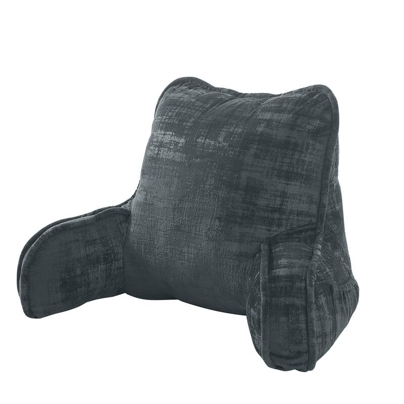 Textured Velvet Bedrest Reading Pillow Cover & Filling