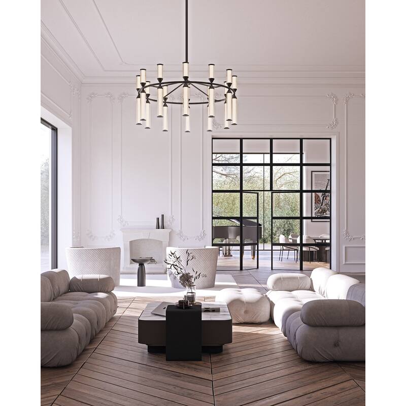 Alora Lighting CH348038 Edwin 38" Wide LED Ring Chandelier