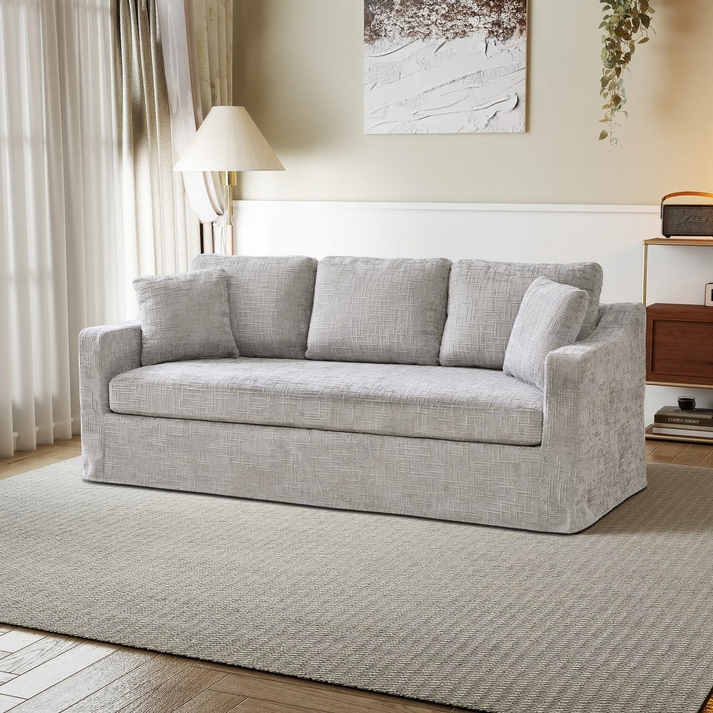 83.9"W Modern Casual Sofa With Removable Upholstery Cover
