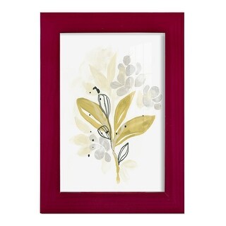 The Minimalist Garden II -Framed Print w/glass-Cherry Red