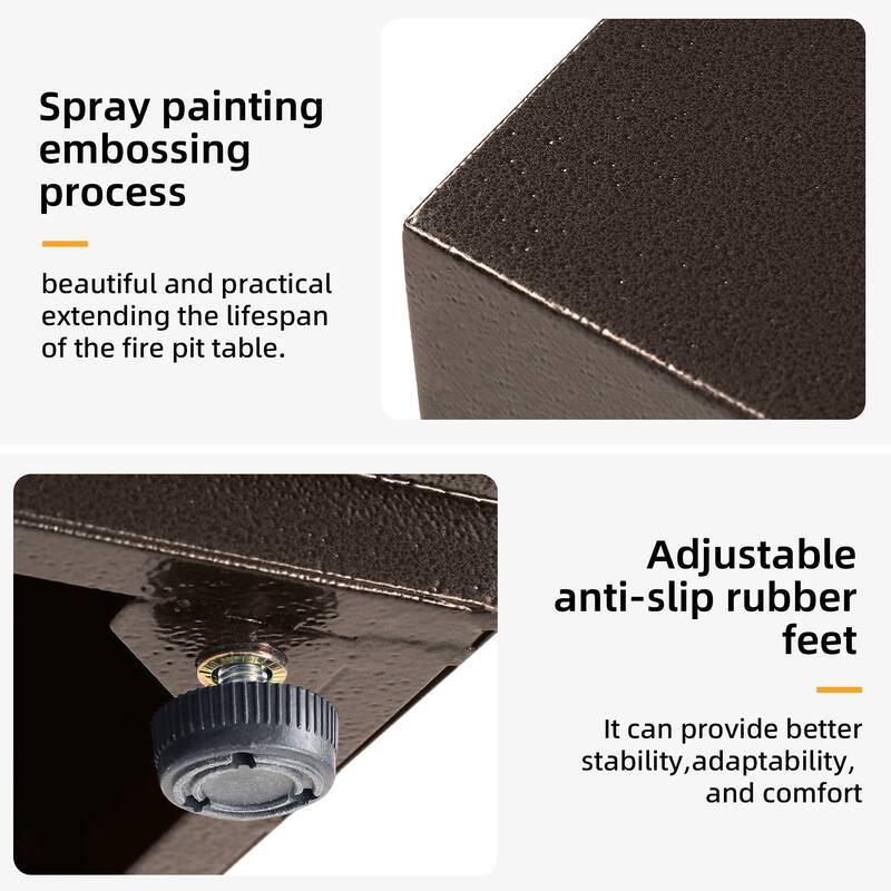 Patio Watcher 42-in W 50000-BTU Iron Propane Gas Fire Pit Table with Tank Cover