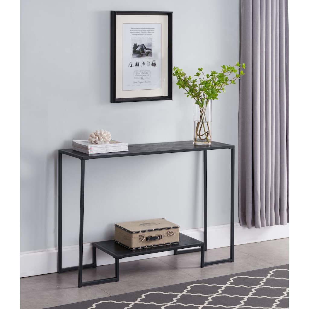 Porch & Den Rosa Black Metal Console Table