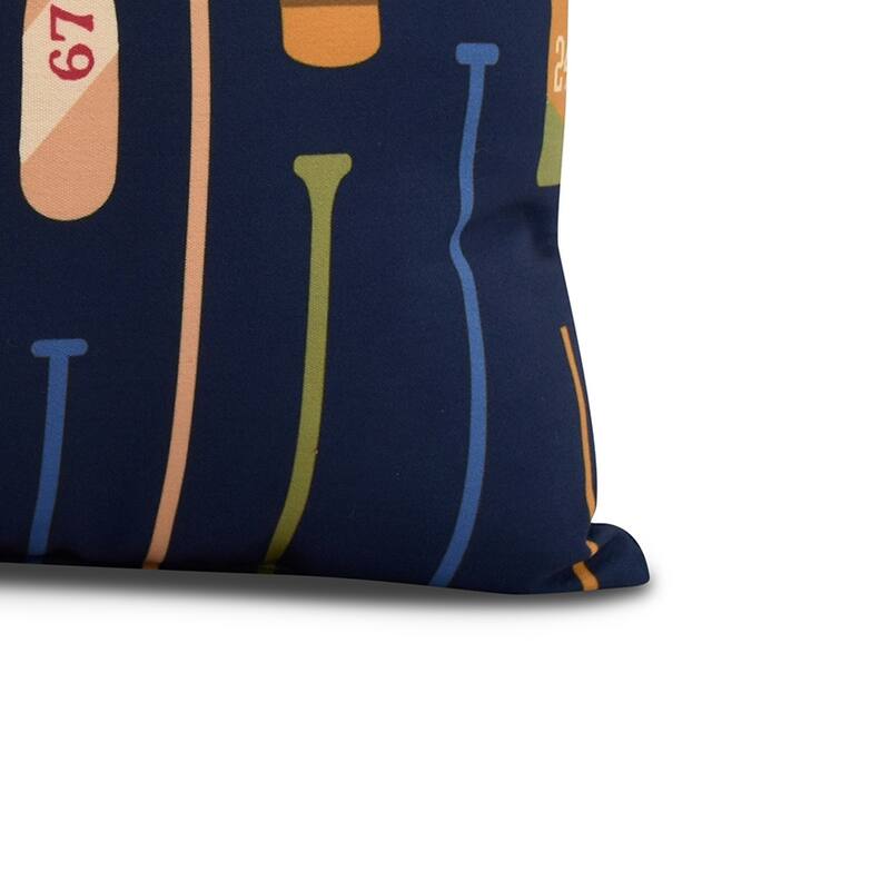 18 x 18 inch Oar Numbers Geometric Print Pillow