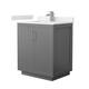Option Dark Gray / White Quartz Top / Brushed Nickel