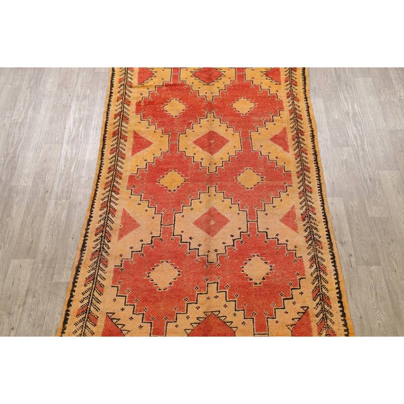Stunning Tribal Moroccan Oriental Area Rug Wool Hand-knotted - 5'5" x 11'5"