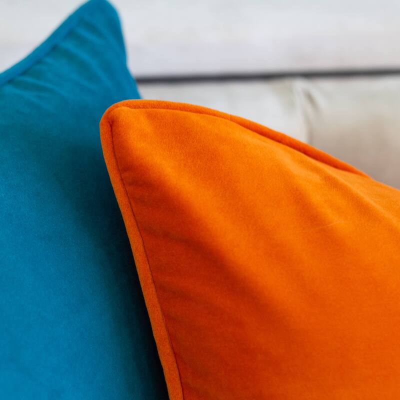 Elisa Velvet 20" Square Decorative Throw Pillow 2PK