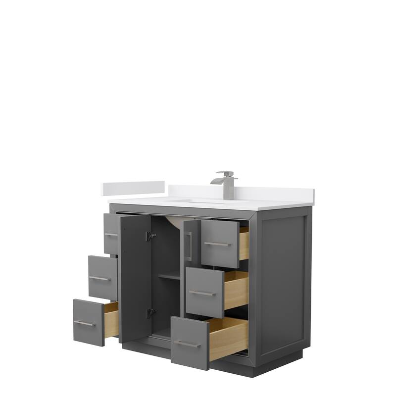 Icon Single Vanity Set, Cultured Marble Top, No Mirror