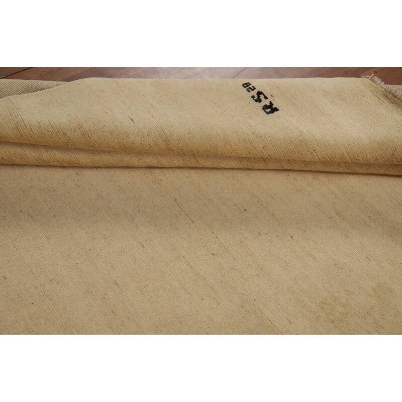 Modern Gabbeh Oriental Area Rug Handmade Bedroom Solid Wool Carpet - 5'5" x 7'9"