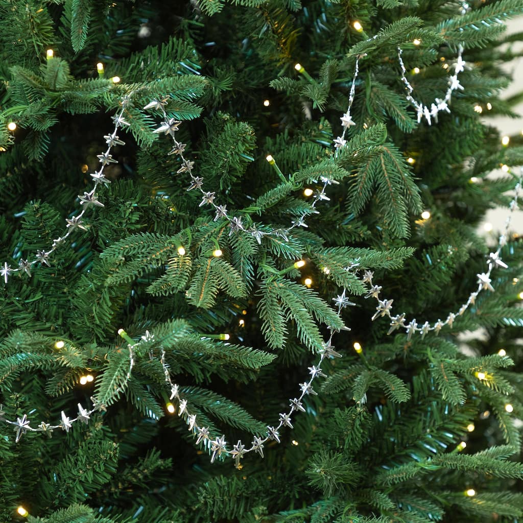 9'x1" Shiny Star of Bethlehem Beaded Artificial Christmas Garl - Unlit