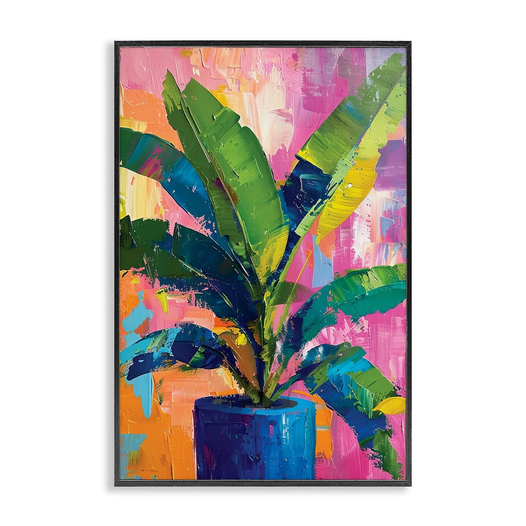Stupell Modern Bright House Plant Framed Giclee Art Design By LSR Design Studio