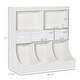 preview thumbnail 2 of 8, HOMCOM Kids Bookcase, Toy Storage Organizer Cabinet, Children Display Bookshelf with Drawers for Toys, Clothes, Books, White