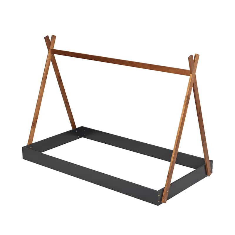 Wood Tent Floor Bed with Triangle Structure