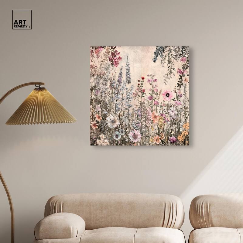 Chiffon Cosmos Canvas by Art Remedy, Gallery Wrapped