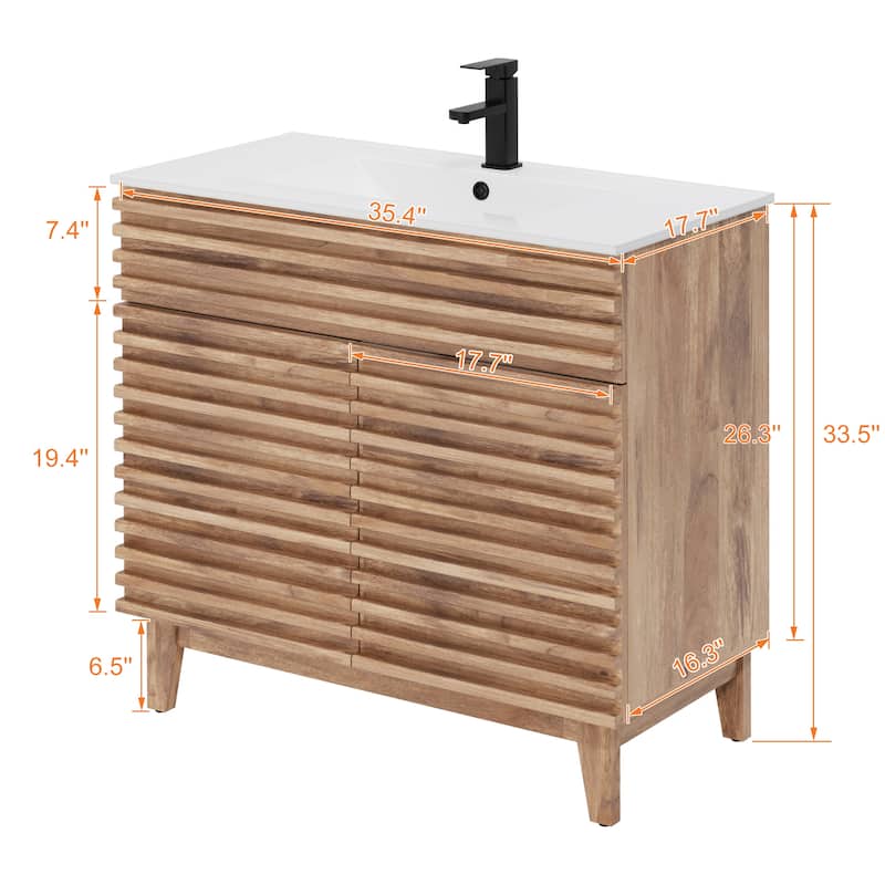 Bathroom Vanity Set W/Drop in Sink Faucet Cabinet Combo