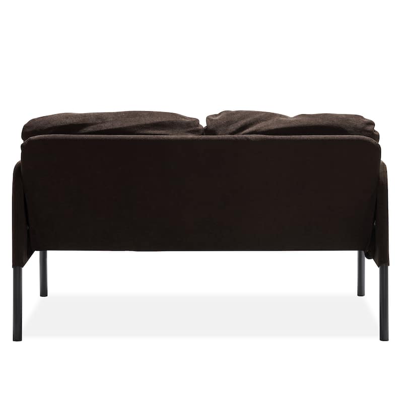 Fabric Loveseat Sofa, Tufted Couch Modern Upholstered Deep Seat Sofa Lounge Couch, 2-seat Armchair for Living Room
