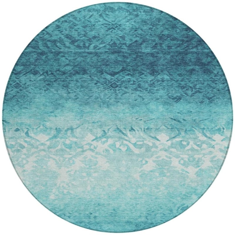 HomeRoots Damask Transitional Rectangle Outdoor Rug