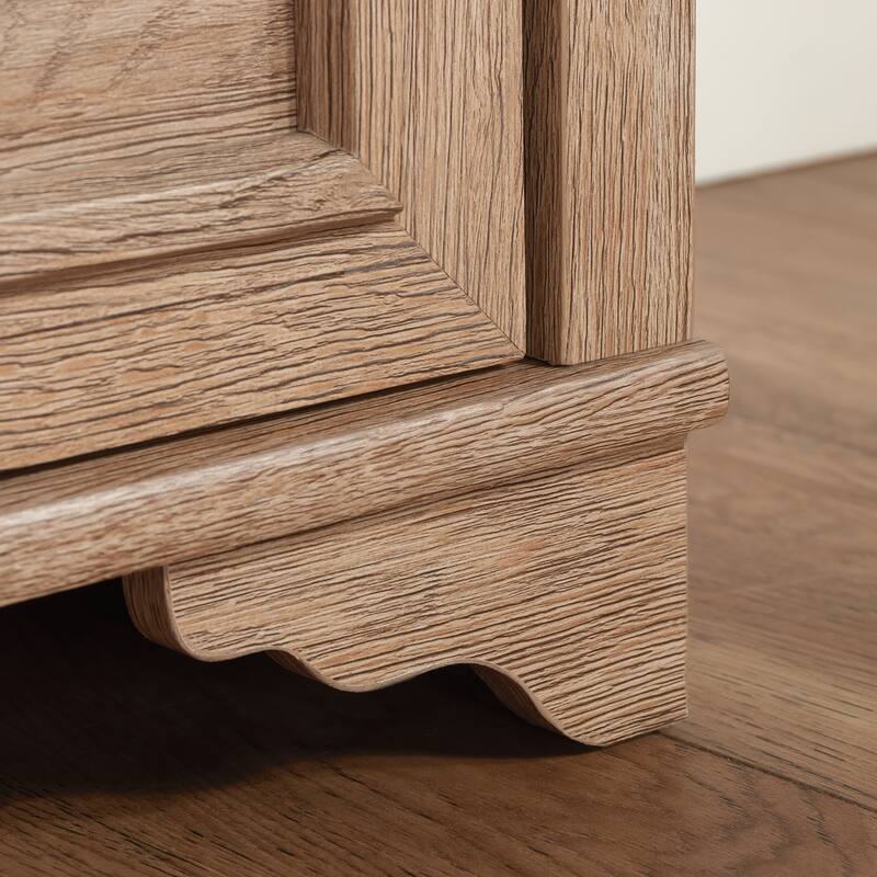 Wood Bookcase with 1 Drawer, Brown - 26.61" W x 17.68" D x 71.97" H