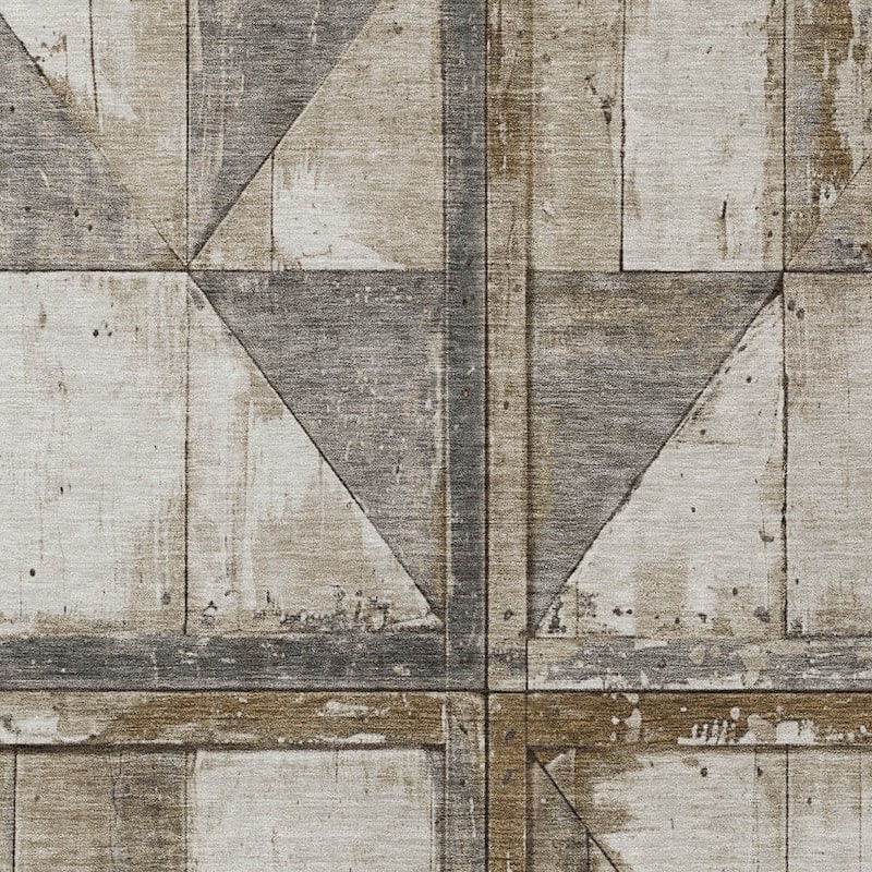 HomeRoots Geometric Transitional Rectangle Outdoor Rug