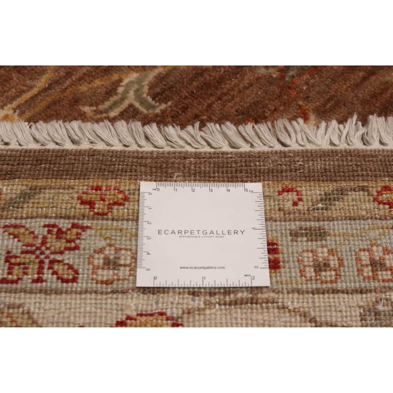 ECARPETGALLERY Hand-knotted Jamshidpour Brown Wool Rug - 6' 6" x 10' 1"