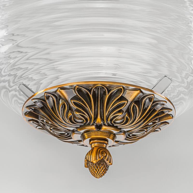 Industrial 1 - Light 11.8" W Retro French Globe Glass Pendant For Kitchen Island