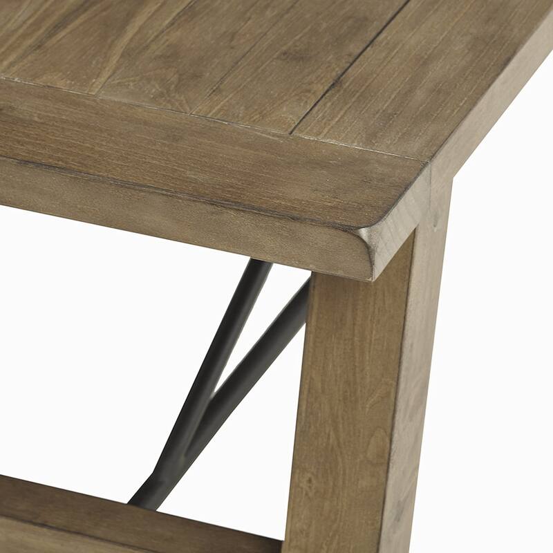 Country Bench with wood legs