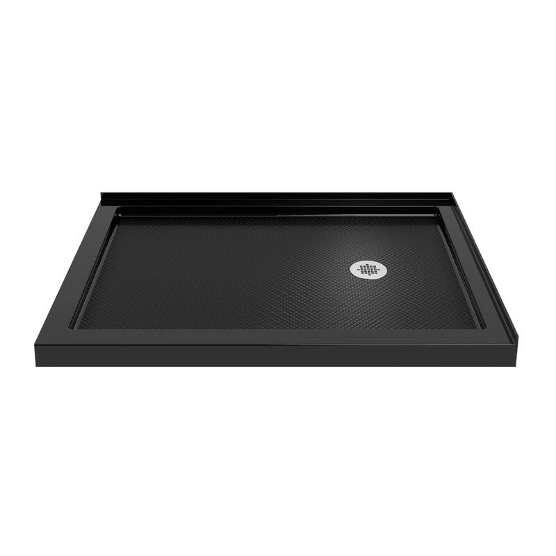 DreamLine SlimLine 36 in. D x 54 in. W x 2 3/4 in. H Double Threshold Shower Base - 36" x 54" - Black Base