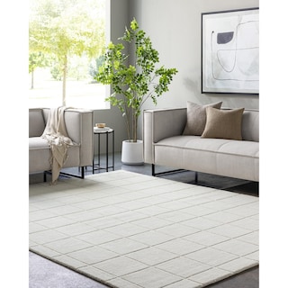 Damon Casual Solid Color Wool Area Rug
