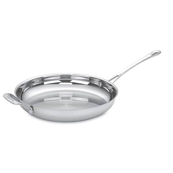  Cuisinart 722-30HNS Chef's Classic Stainless Nonstick 12-Inch  Open Skillet with Helper Handle: Home & Kitchen