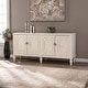 preview thumbnail 1 of 9, SEI Furniture Taborley Transitional 4-Door Sideboard Antique White Wood Accent Cabinet Buffet