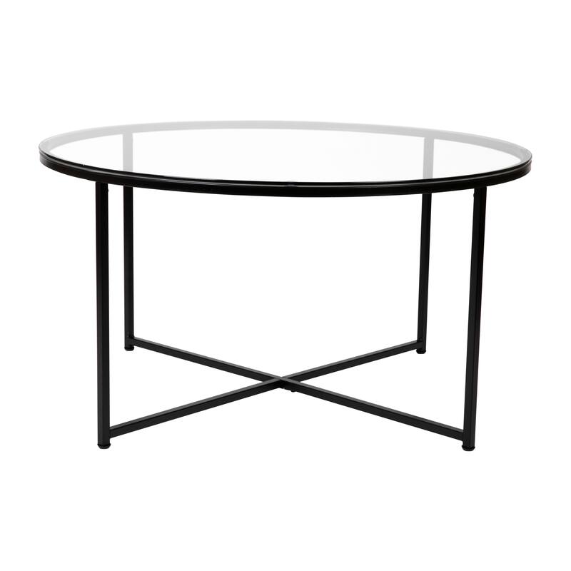 Sonoma Oak Wood Grain Finish Nesting Tables with Metal Cantilever Base