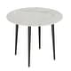 preview thumbnail 12 of 13, Marble Top Round Dining Table with Metal Legs for Dining Room Kitchen