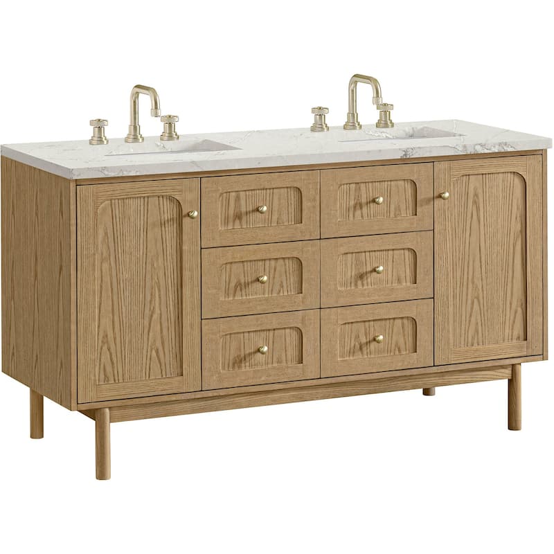 James Martin Vanities 545-V60D-FVSL Laurent 60" Wall Mounted or Free