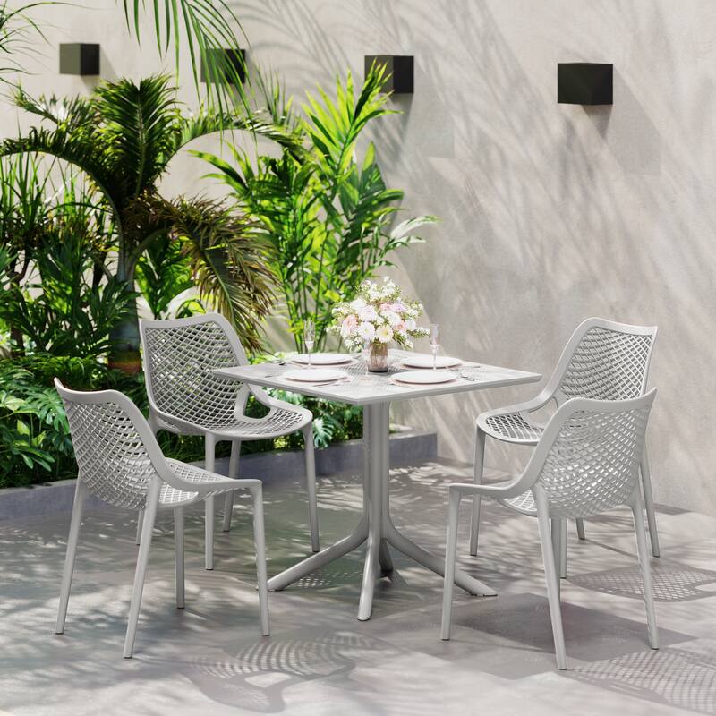 Frond and Form 4-Person Outdoor Square Dining Set